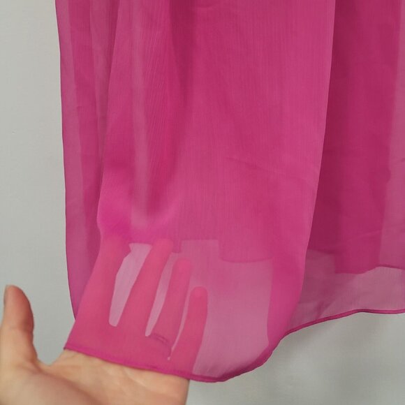 Max and Cleo Womens Strapless Formal A Line Sheer Maxi Dress Size 4 Pink NWT - Picture 4 of 15